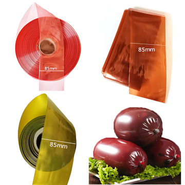 Food Grade Polyamide Sausage Shrink Film High Oxygen Barrier Soft Glossy UV Printing Available