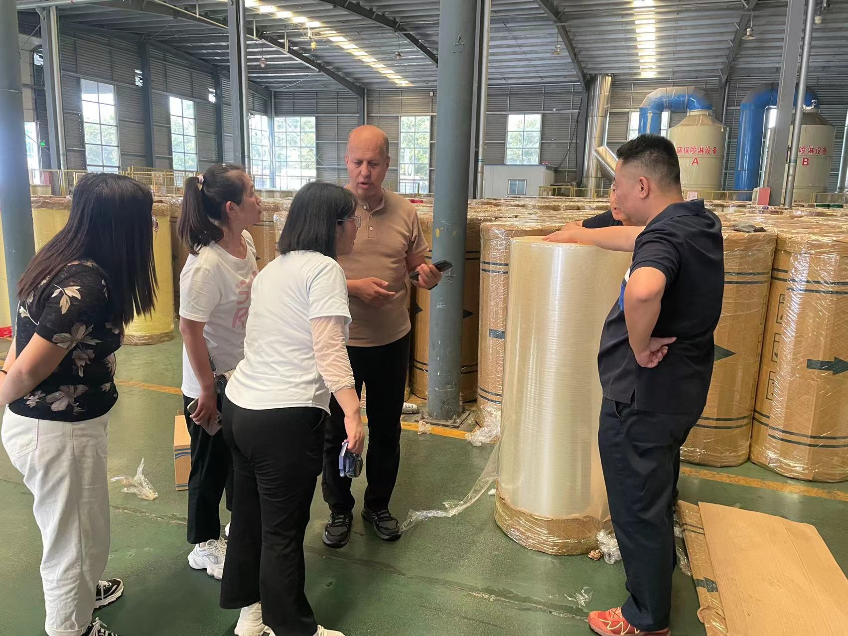 Customer Factory Visit for Stretch Wrap Film Business Negotiation