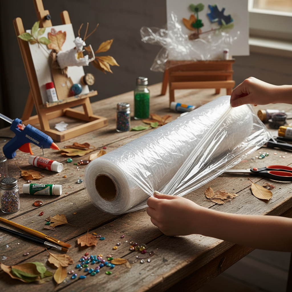 Plastic Packing Wrap For DIY Arts And Creative Projects